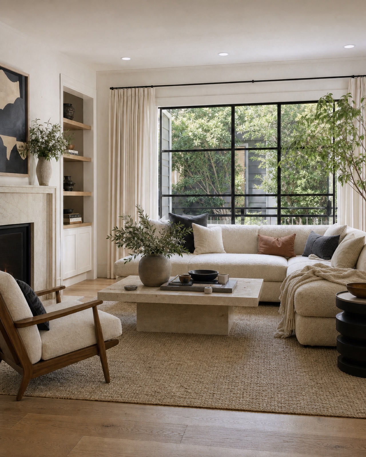 Living room before detailed cleaning
